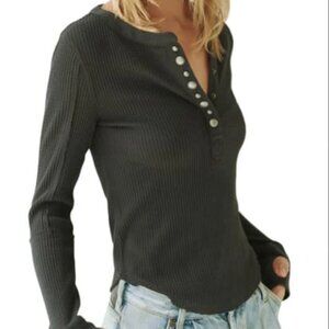 NWT Free People Everest Henley long sleeve shirt